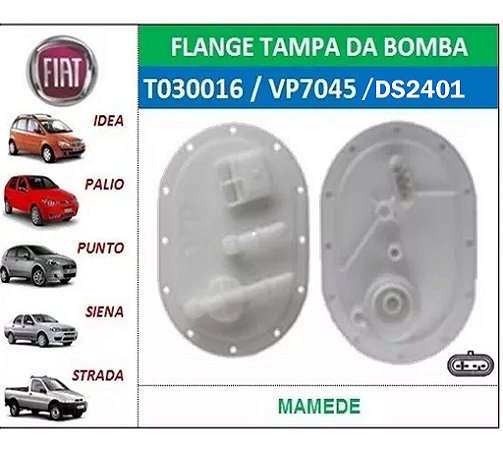 FLANGE BOMBA GRAND SIENA IDEA PALIO PUNTO STRADA UNO FIRE/EVO 01/12 1.4/1.6 AMD10731/2089/2401/1589/46812337/T030016/F000TE13S3 UNID.