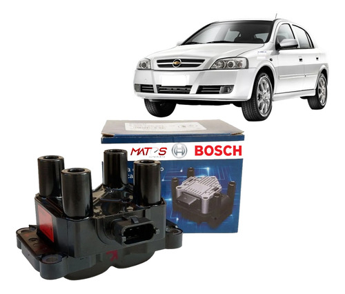 BOBINA IGNIÇÃO ASTRA 1.8/2.0 8V 99/09 VECTRA 2.0/2.2/2.4 99/11 ZAFIRA 2.0 8V/16V 01 02 03 04 05 06 07 08 09 10 11 12 13 14 (3 PINOS) "BOSCH" EBI8002A/F000ZS0203/BI0023MM