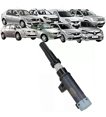 BOBINA IGNIÇÃO CLIO 00/13 KANGOO 00/16 DUSTER 11/20 SANDERO 08/18 LOGAN 08/18 MEGANE 07/13 SCENIC 99/10 SYMBOL 09/13 1.6 16V 99 00 01 02 03 04 05 06 07 08 09 10 11 12 13 14 15 16 17 18 EBI8052A/U5001/BI0021MM
