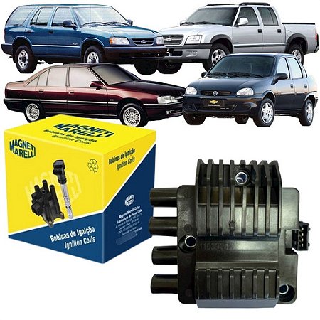 BOBINA IGNIÇÃO CORSA 96/98 1.0/1.6 S10/BLAZER 2.2 95/97 OMEGA 95/97 2.0/2.2 94 95 96 97 98 99 (4 PINO)  "MM" BO015/BI0012MM