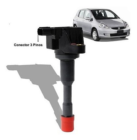 BOBINA IGNIÇÃO FIT 1.4 01/10 8V TRASEIRA FIXAÇÃO LATERAL 01 02 03 04 05 06 07 08 09 10 "IMPORT" EBI7012/AT0285/BI0027MM