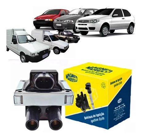 BOBINA IGNIÇÃO UNO PREMIO FIORINO 96/01 FIASA/FIRE 1.0/1.3 STRADA SIENA PALIO 96/99 1.0/1.5 96 97 98 99 00 01 U3001/0780002010