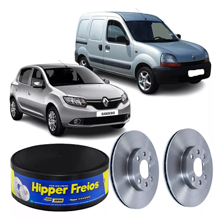 DISCO FREIO DIANTEIRO VENTILADO Clio Kangoo Megane R19 Sandero Twingo 1.2/1.6/1.8/2.0 16v 95 96 97 98 99 00 01 02 03 04 05 06 07 08 09 10 11 12 13 14 15 16 HF653 VALOR UNITÁRIO (COMPRE 2 PEÇAS)