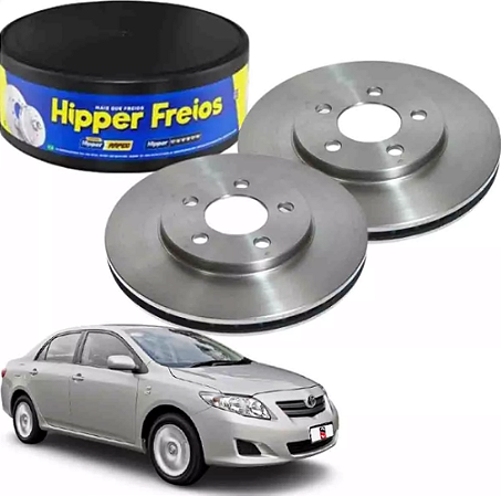 DISCO FREIO DIANTEIRO VENTILADO Corolla 1.8/2.0 10 11 12 13 14 HF504 VALOR UNITÁRIO (COMPRE 2 PEÇAS)