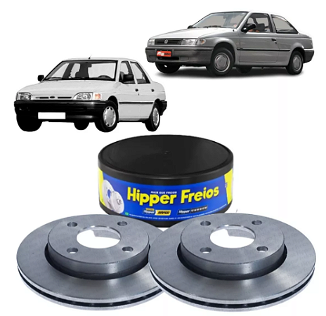 DISCO FREIO DIANTEIRO VENTILADO Courier Escort Fiesta Verona Logus Pointer 1.4/1.6/1.8/2.0 8v/16v 93 94 95 96 97 98 99 00 01 02 03 04 HF10A VALOR UNITÁRIO (COMPRE 2 PEÇAS)