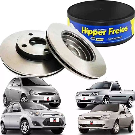 DISCO FREIO DIANTEIRO VENTILADO Fiesta Courier Ka 1.0/1.3/1.4/1.6 8V/16V 97 98 99 00 01 02 03 04 05 06 07 08 09 10 11 12 13 14 15 16 HF14A/D41B VALOR UNITÁRIO (COMPRE 2 PEÇAS)