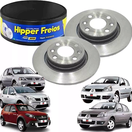 DISCO FREIO DIANTEIRO SÓLIDO Logan Sandero Clio 1.0/1.6 8v/16v 05 06 07 08 09 10 11 12 13 14 HF570/BD4707/D705A VALOR UNITÁRIO (COMPRE 2 PEÇAS)