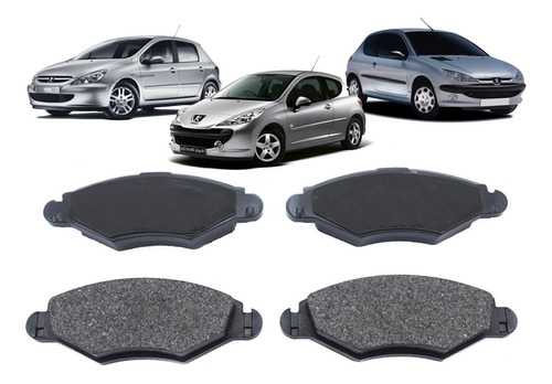 PASTILHA FREIO PEUGEOT 206 1.0/1.4 01/08 207 1.4 8V 08/14 HOGGAR 1.4/1.6 8V/16V 10/16 01 02 03 04 05 06 07 08 09 10 11 12 13 14 ECO1199/SYL1327/N-1158
