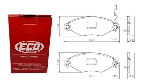 PASTILHA FREIO XSARA 97/ 1.6/1.5/1.8 KANGOO 1.0/1.6 8V/16V 97/16 97 98 99 00 01 02 03 04 05 06 07 08 09 10 11 12 13 14 15 16 ECO1193/SYL1146/N446