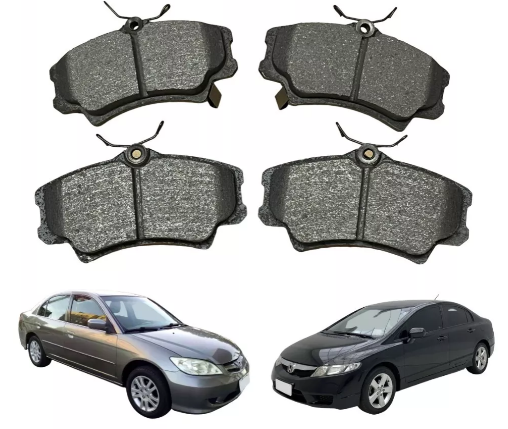 PASTILHA FREIO DIANTEIRA CIVIC 1.6/1.7/1.8 16V 98 99 00 01 02 03 04 05 06 07 08 09 10 11 NEW ECO1156/SYL1250/N-835