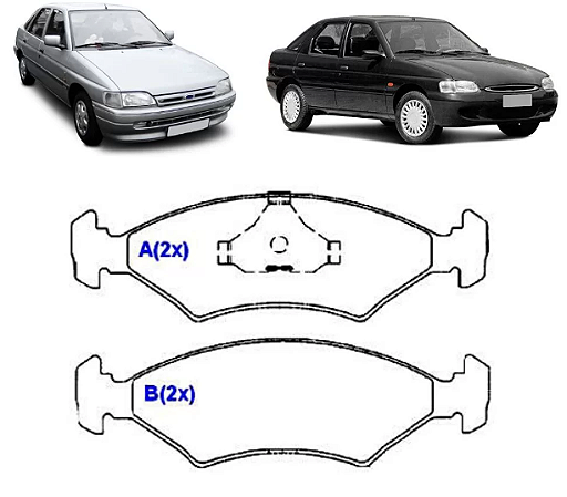 PASTILHA FREIO ESCORT VERONA 1.0/1.6/1.8 83 84 85 86 87 88 89 90 91 92 93 94 95 96 97 APOLLO LOGUS POINTER 1.6/1.8/2.0 90 91 92 93 94 95 96 97 ECO1099/SYL1223/SYL1227/N-115