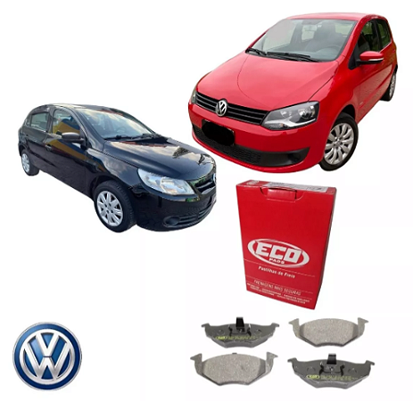 PASTILHA FREIO DIANTEIRA GOL PARATI SAVEIRO VOYAGE FOX 1.0/1.6 8V 08 09 10 11 12 13 14 15 16 ECO1243/SYL1418/N-288