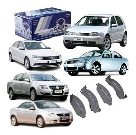 PASTILHA FREIO A1 11/16 A3 03/12 TOLEDO 04/11 NEW BEETLE 07/14 BORA 07/14 GOLF 06/12 JETTA 1.4/1.6/1.9/2.0 NOVO FUSCA 13/22 PASSAT 05/08 2.0/3.2 TIGUAN 09/13 03 04 05 06 07 08 09 10 11 12 13 14 15 16 ECO1446/SYL1059/N279