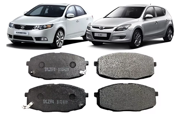 PASTILHA FREIO DIANTEIRA i30 2.0 16V CERATO 1.6/2.0 16V 09 10 11 12 13 CARENS 1.6/1.8/2.0 02 03 04 05 06 07 08 09 10 11 12 13 ECO1428/SYL2374/N-1247