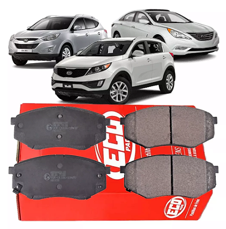 PASTILHA FREIO DIANTEIRA iX35 SONATA TUCOSN 2.0/2.4 16V 10 11 12 13 14 15 16 SPORTAGE 11 12 13 14 15 ECO1438/SYL5260/N-1751