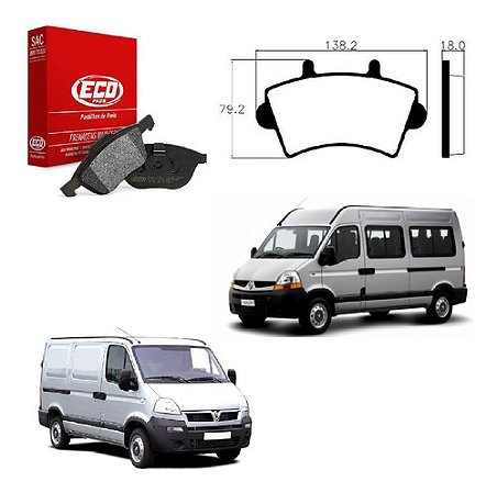 PASTILHA FREIO RENAULT MASTER 1.9/2.2/2.5/2.8 00/10 00 01 02 03 04 05 06 07 08 ECO1263/SYL1350/N450