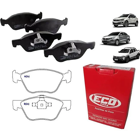 PASTILHA FREIO DIANTEIRA ARGO BRAVO CRONOS DOBLO IDEA LINEA PALIO LOCKER PULSE PUNTO STRADA LOCKER 1.0/1.4/1.8/1.9 TURBO T-JET COM ABS 10 11 12 13 14 15 16 17 18 19 20 21 22 ECO1488/SYL2185/N-543