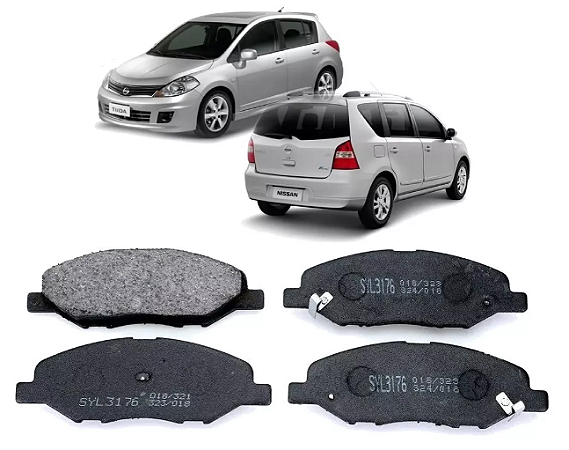 PASTILHA FREIO DIANTEIRA LIVINA TIDA 1.6/1.8 16V 06 07 08 09 10 11 12 13 14 ECO1478/SYL3176/N-1277