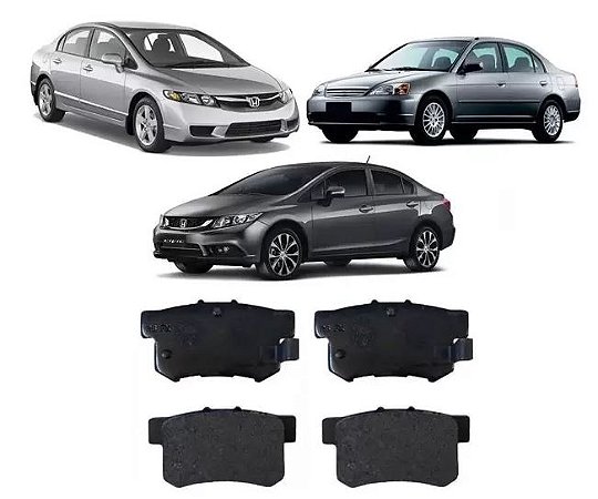 PASTILHA FREIO TRASEIRO TRASEIRA ACCORD 2.0/2.2 16V 89/98 CIVIC 1.4/1.6/1.7 01/14 LEGEND 92/04 NEW CIVIC 06/14 HYUNDAI ACCENT 94/ 89 90 91 92 93 94 95 96 97 98 99 00 01 02 03 04 05 06 07 08 09 10 11 12 13 14 ECO1397/SYL1258/N1372