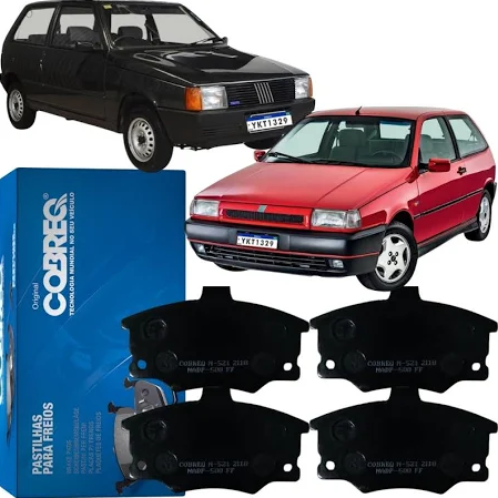 PASTILHA FREIO DIANTEIRA TIPO UNO 1.5R/1.6R 87 88 89 90 91 92 93 94 95 96 97 ECO1073/SYL1192/N-521