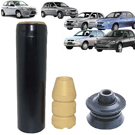 KIT AMORTECEDOR BATENTE TRASEIRO CELTA PRISMA 01/14 CORSA 94/10 CLASSIC 10/14 94 95 96 97 98 99 00 01 02 03 04 05 06 07 08 09 10 11 12 13 14 15 16 COM BATENTE "COMPLETO" KC30378/15012-4