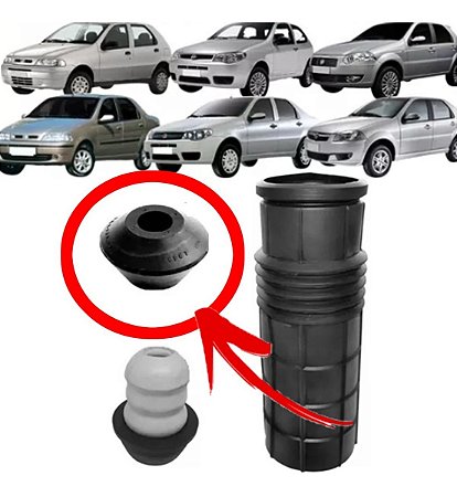 KIT AMORTECEDOR SUSPENSÃO BATENTE COXIM SUPORTE TRASEIRO PALIO SIENA 96/14 96 97 98 99 00 01 02 03 04 05 06 07 08 09 10 11 12 13 14 80144