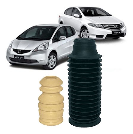 KIT BATENTE AMORTECEDOR DIANTEIRO COXIM COIFA SUPORTE HONDA NEW FIT CITY 09 10 11 12 13 14 15444
