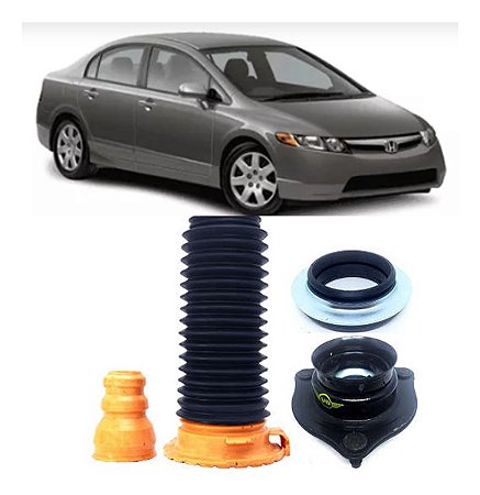 KIT AMORTECEDOR DIANTEIRO ROLAMENTO BATENTE COXIM BATENTE SUPORTE HONDA NEW CIVIC 07/12 07 08 09 10 11 12  LADO ESQUERDO (MOTORISTA) 15182