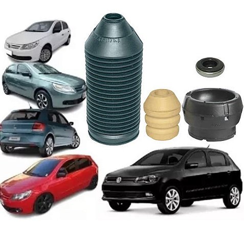 KIT AMORTECEDOR DIANTEIRO COXIM BATENTE COIFA SUPORTE ROLAMENTO GOL VOYAGE SAVEIRO G5/G6/G7 08/21 POLO 17/21 TCROSS UP VIRTUS GOLF 99/06 SAPÃO NEW BEETLE BORA AUDI A3 08 09 10 11 12 13 14 15 16 17 18 19 20 21 12 15264