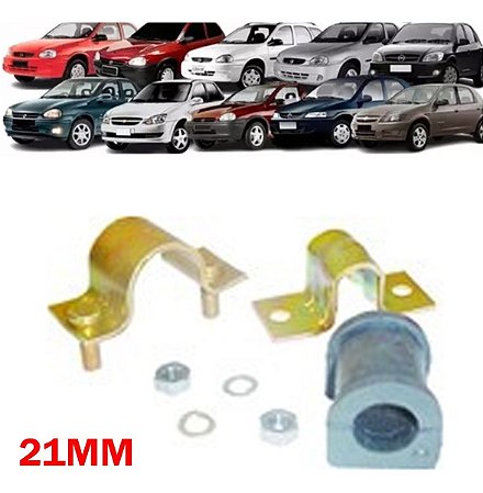 KIT ESTABILIZADORA BUCHA BARRA CORSA 94/05 CELTA PRISMA 01/14 FURO GRANDE 21MM 94 95 96 97 98 99 00 01 02 03 04 05 06 07 08 09 10 11 12 13 14 81068