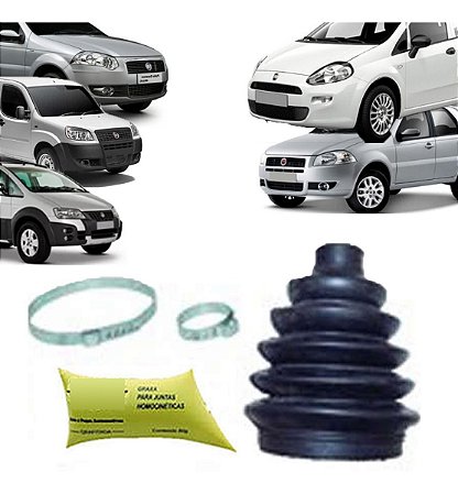KIT COIFA HOMOCINÉTICO HOMOCINÉTICA (LADO RODA) DOBLO IDEA LINEA PALIO STRADA PUNTO ETORQ 08/16 1.8 8/16V 08 09 10 11 12 13 14 15 16 ADVENTURE 80990