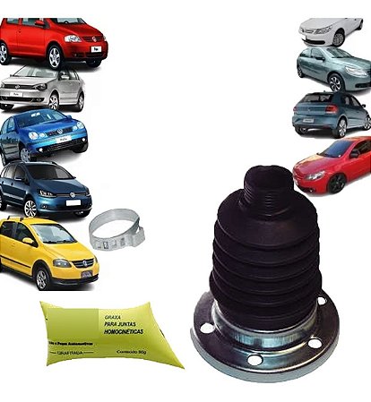 KIT COIFA HOMOCINÉTICO HOMOCINÉTICA (LADO CÂMBIO) (FLANGE METAL) GOL VOYAGE SAVEIRO G5/G6/G7 1.0/1.6 08/18 FOX SPACE CROSS 08 09 10 11 12 13 14 15 16 17 18 81825