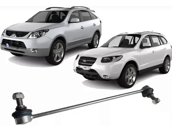BIELETA SUSPENSÃO BARRA ESTABILIZADORA DIANTEIRA HYUNDAI SANTA FÉ 07/12 VERA CRUZ 07/12 KIA SORENTO 10/13 07 08 09 10 11 12 13 14 LADO ESQUERDO (MOTORISTA) 81696