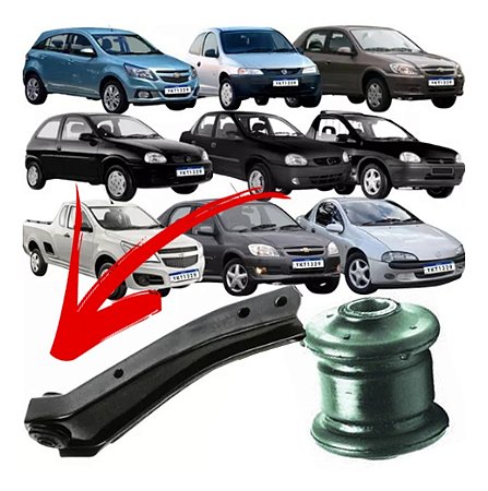 BUCHA BANDEJA SUSPENSÃO DIANTEIRA CELTA PRISMA 01/14 CLASSIC CORSA 94/03 AGILE TIGRA MONTANA 80089 UNID.