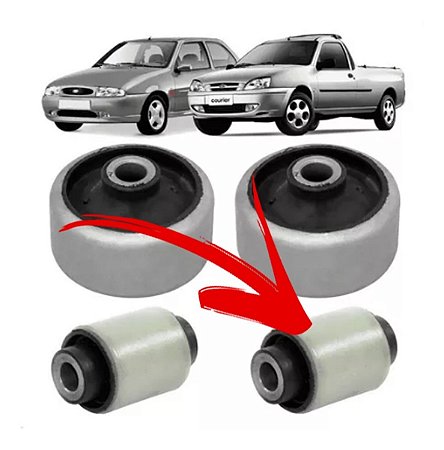 BUCHA BANDEJA SUSPENSÃO DIANTEIRA COURIER FIESTA COURIER 96/02 96 97 98 99 00 01 02 03 04 05 06 07 STREET (MENOR) 80414 UNID.