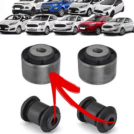 BUCHA BANDEJA SUSPENSÃO DIANTEIRA NOVA ECOSPORT 13/23 KA + 14/23 HATCH SEDAN NEW FIESTA 10/23 10 11 12 13 14 15 16 17 18 19 20 21 22 23 (MAIOR) 82453 UNID.