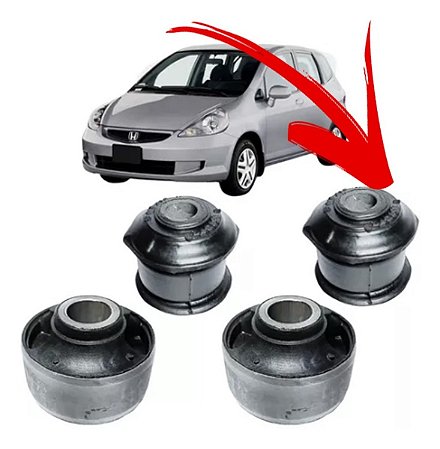 BUCHA BANDEJA SUSPENSÃO DIANTEIRA HONDA FIT 03/09 03 04 05 06 07 08 09 (MENOR) 80551 UNID.