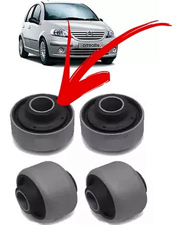 BUCHA BANDEJA SUSPENSÃO DIANTEIRA CITROEN C3 03 04 05 06 07 08 09 10 11 12 (MAIOR) 80529 UNID.