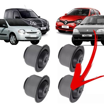 BUCHA BANDEJA SUSPENSÃO DIANTEIRA RENAULT CLIO 98/14 KANGOO 97/13 98 99 00 01 02 03 04 05 06 07 08 09 10 11 12 13 14 (IGUAL) 80649 UNID.