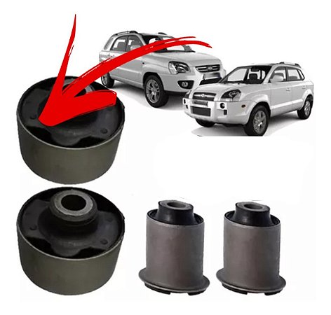 BUCHA BANDEJA SUSPENSÃO DIANTEIRA HYUNDAI TUCSON 05/22 SANTA FÉ 05/14 05 06 07 08 09 10 11 12 13 14 15 16 17 18 19 20 21 22 (MAIOR) 80580 UNID.