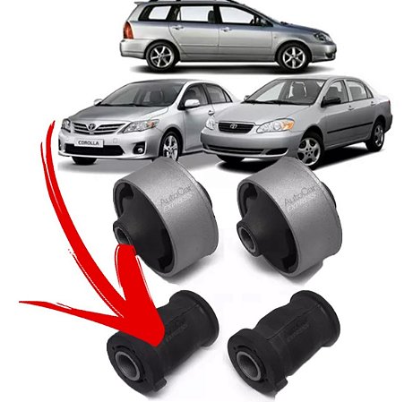 BUCHA BANDEJA SUSPENSÃO DIANTEIRA TOYOTA COROLLA FIELDER 03/20 03 04 05 06 07 08 09 10 11 12 13 14 15 16 17 18 19 20 (MENOR) 80692 UNID.