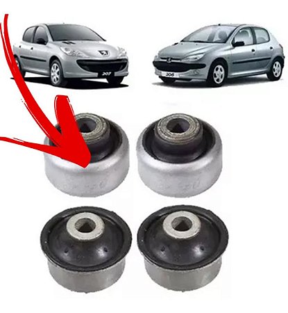 BUCHA BANDEJA SUSPENSÃO DIANTEIRA PEUGEOT 206 207 99 00 01 02 03 04 05 06 07 08 09 10 11 12 13 14 15 (MENOR) 80635 UNID.