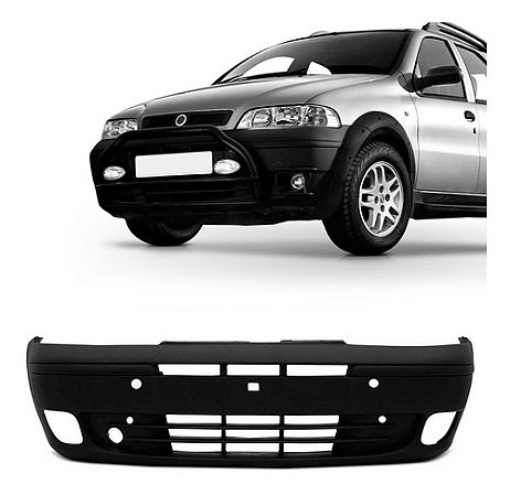 PARACHOQUE PARA-CHOQUE DIANTEIRO PALIO 01 02 03 04 05 PRETO TEXTURIZADO. COM MILHA 3263