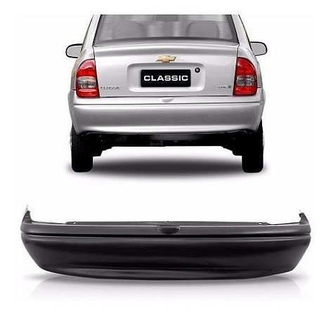PARACHOQUE PARA-CHOQUE TRASEIRO CORSA SEDAN 96 97 98 99 00 01 02 03 04 05 06 07 08 09 10 11 12 13 CLASSIC PRETO LISO* 1720