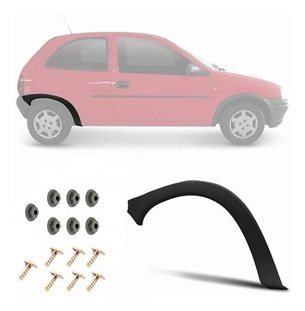 MOLDURA LATERAL TRASEIRO CORSA 2P HATCH 4P 94/00 PRETO LADO DIREITO (PASSAGEIRO) 163PTD