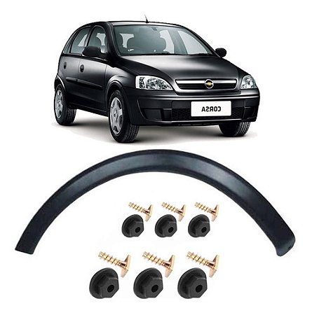MOLDURA PARALAMA CORSA HATCH SEDAN 03 04 05 06 07 08 09 10 11 12 13 LISO LADO DIREITO (PASSAGEIRO) 174PDD