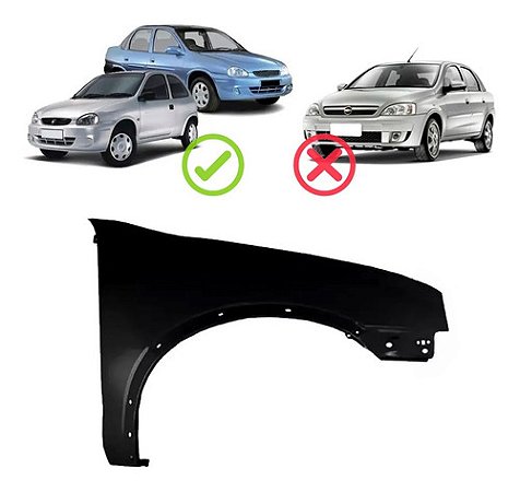 PARALAMA CORSA 94/10 94 95 96 97 98 99 00 01 02 03 04 05 06 07 08 09 10 LADO ESQUERDO (MOTORISTA)  3331 UNID.