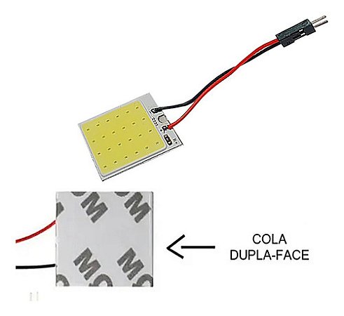 LÂMPADA PLACA SUPER LED TORPEDO CARRO 48 CHIP TETO PORTA MALAS 12V 10W