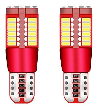 KIT Lâmpadas Led T10 Pingo pingão Com Canceller 57 Leds Premium Canbus