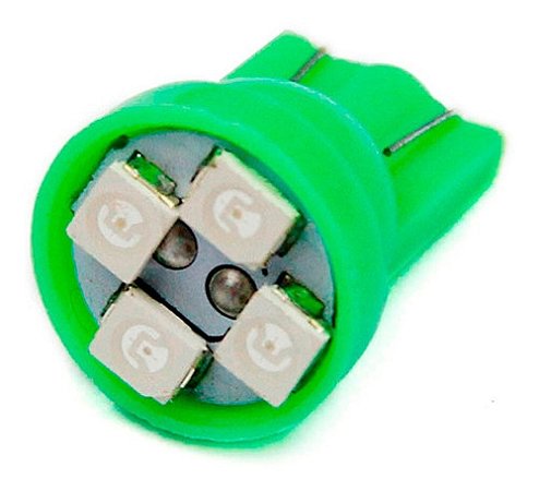 KIT LÂMPADAS PINGÃO PINGO 02 Lâmpadas De Led T10 Com 8 Leds 12v VERDE
